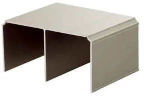 BOVENPROFIEL ALUM SEVROLL CE alu RAL9005*dubbel*94x45mm